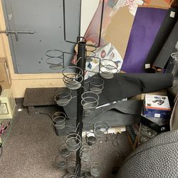 Wine Rack Wire Display Black Bar Man Cave 