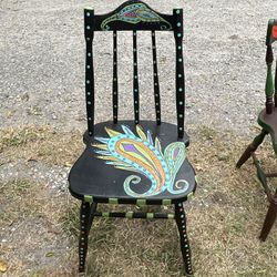 Vtg. Hand painted Chair