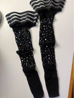 Fashion nova rhinestone fishnet stockings
