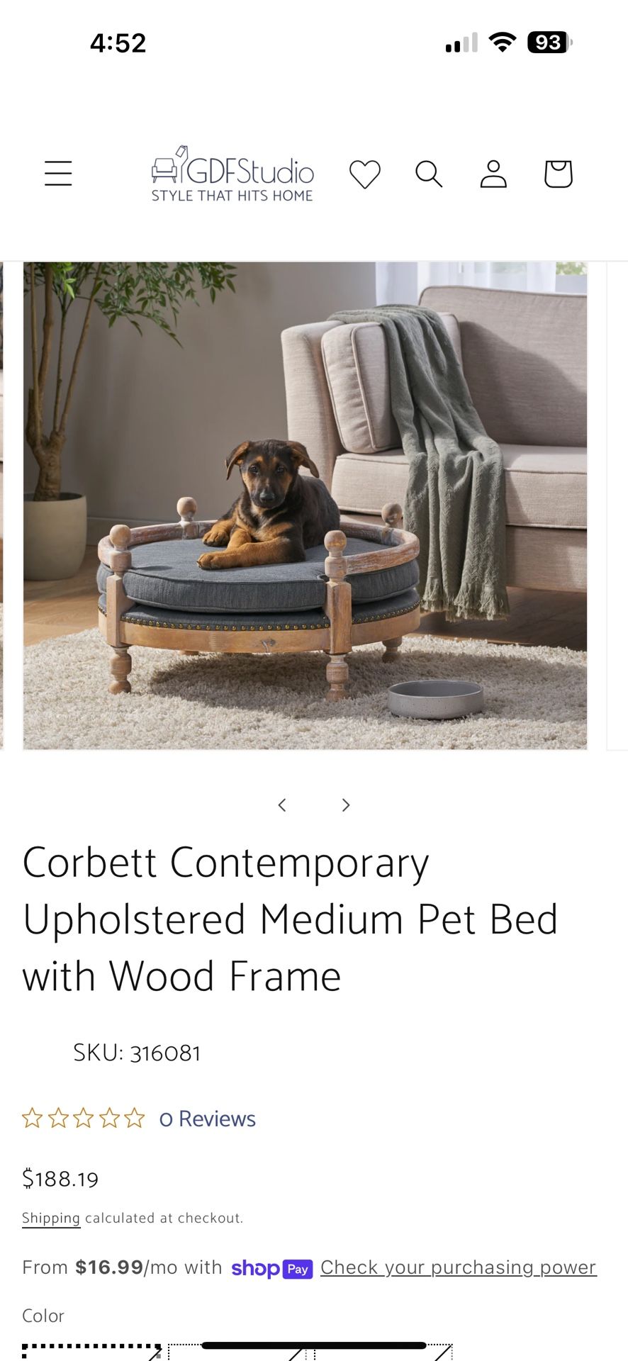 New Dog Bed. Could not return my dog does not like it.