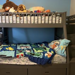Bunk Bed (Full And Twin Size) - Like New! 