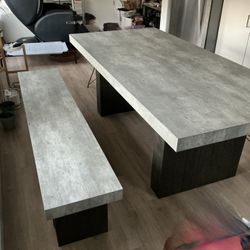 Dinner Table  6 And Bench 