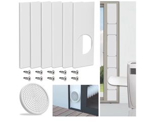 Portable Air Conditioner Sliding Door Kit,Adjustable Length Sealing Plates Up to 90 inches,Sliding Door AC Vent Kit for Exhaust Hose, Universal for Du