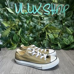 Converse All Star Chuck Taylor Youth Kids Sz 2 Low Olive Green Shoes