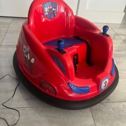 Spiderman light up bumper car for kids from 18 months to 48 months  $100