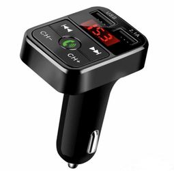 Wireless Bluetooth Car kit handsfree talk MP3 player fm transmitter dual car charger
