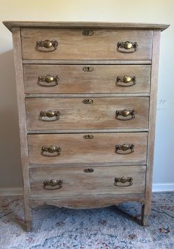 WOW WOW WOW! ⭐️ Stunning Antique 5-Drawer Solid Oak Entry Table/Dresser