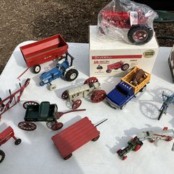 Large Lot Of Vintage And Collectible Toys, Small Animal Traps, Clocks,  And Ashtrays