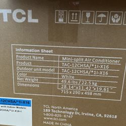 TCL MINISPLIT SALE AC AIR CONDITIONER 
