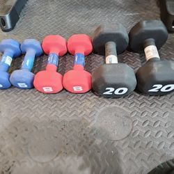 5lb, 8lb And 20lb Neoprene Dumbbells 