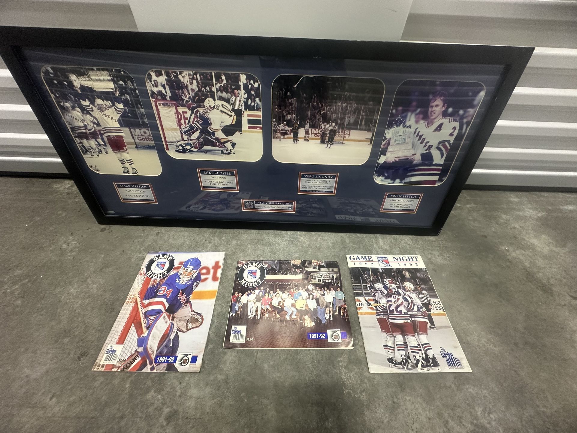 NY Rangers Memorabilia Lot β 90s Programs + 1994 Champs Plaque β $100 OBO