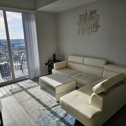 Beautiful And Immaculate L- Shape Couch With Coffee Table