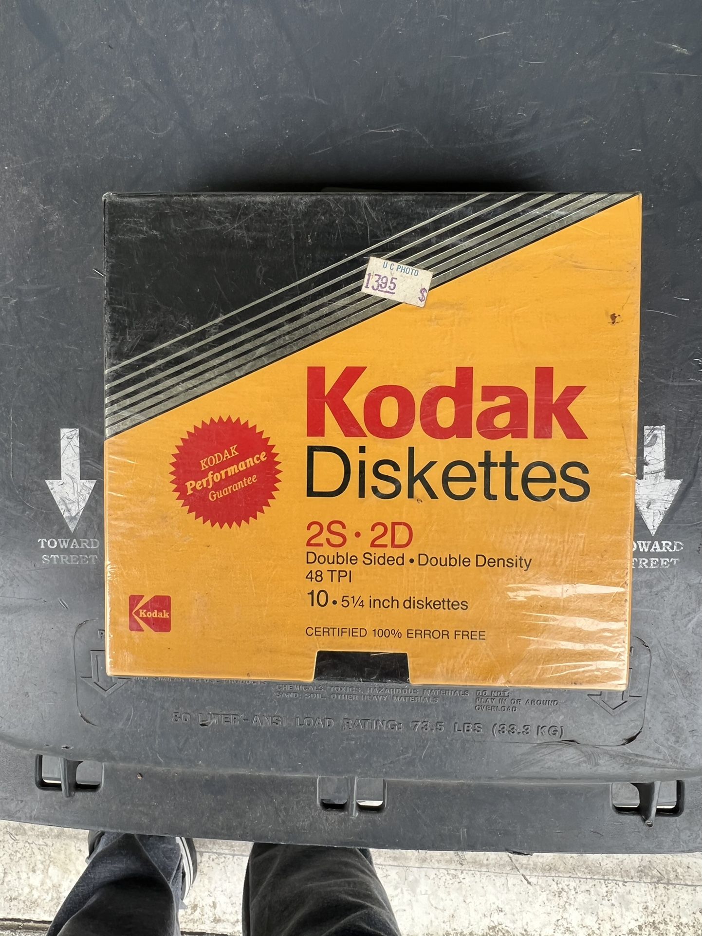 ** SEALED** Kodak 1S 2D 48 TPI 5 1/4" 10-Pack Floppy Diskettes 1985