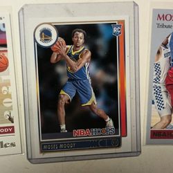 2021-22 Lot Of 3 Panini Basketball Rookies Moses Moody
