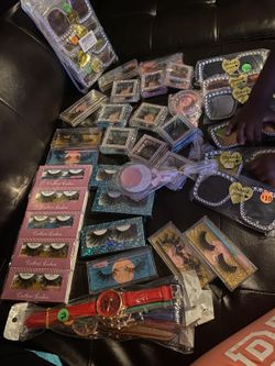 Eyelashes sunglasses watches ect