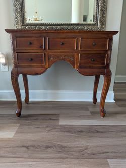 Foyer table 30.5" height, 35.5" wide, 13.5" depth