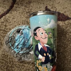 2023 Disney 100 Disneyland Walt & Mickey Stainless Steel Tumbler With Lanyard