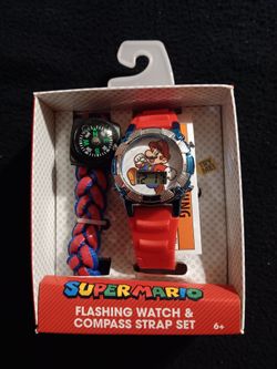Brand new Mario flashing watch with compass