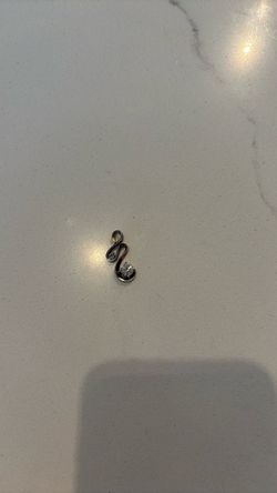 Silver Swirl Pendant with Crystal Stone