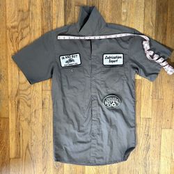 Halloween Costume Shirt Mechanic Button Up