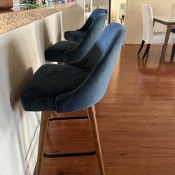 West Elm Mid-Century Modern Swivel Stools (3)