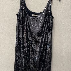 Laundry By Design Mid-night Blue Sequins Mini Cocktail Dress