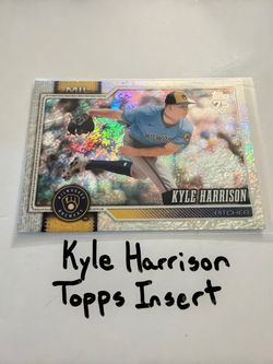 Kyle Harrison Milwaukee Brewers Pitcher Topps Short Print Insert Card.