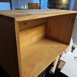 (3) Solid Wood Record Crates * very strong * hold 125-140 LPs <> 25"W x 14"H x 12"D