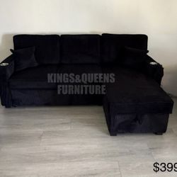 New Black Sofa Bed 