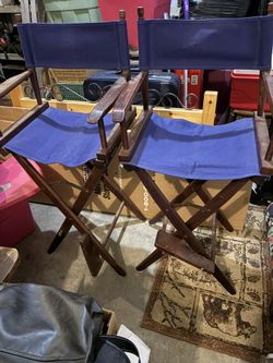 Two Bar Height Director Chairs