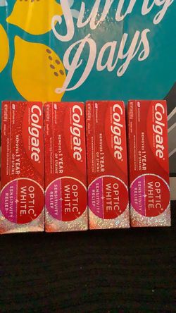 Colgate Optic White Sensitivity Relief Toothpaste – 4 Pack price is firm