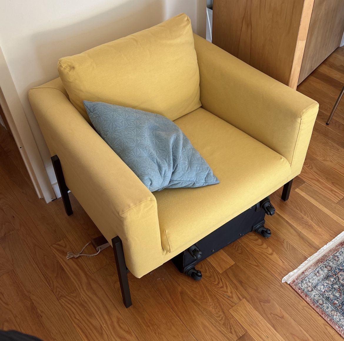 Ikea KOARP yellow armchair