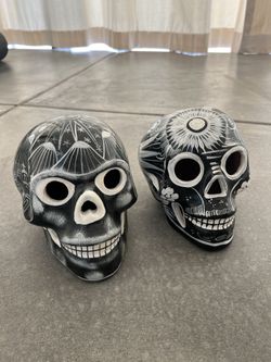 Hand Painted Ceramic Skulls 