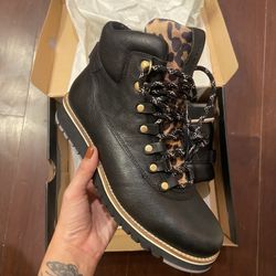 Black Cheetah Print Boots