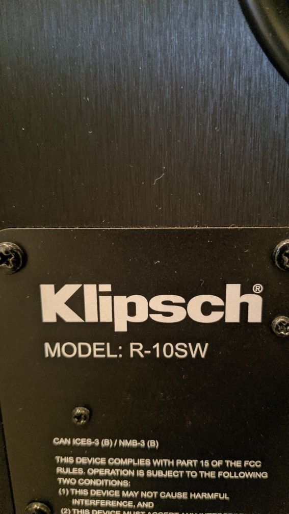 Klipsch 10 inch Subwoofer
