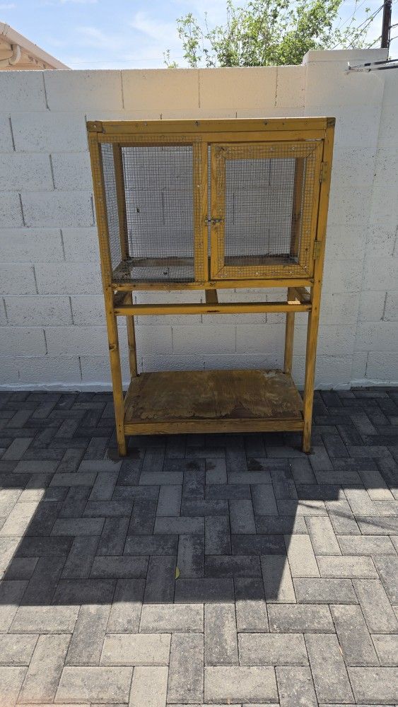 Handmade Wood Rabbit Crate/Cage