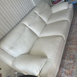 White Italian Leather Couch Sofia Vergara Brand 