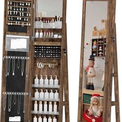 Jewelry Cabinet, Jewelry Organizer with Full Length Mirror
