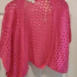 Cato Pink Crop Cut Sweater Size L