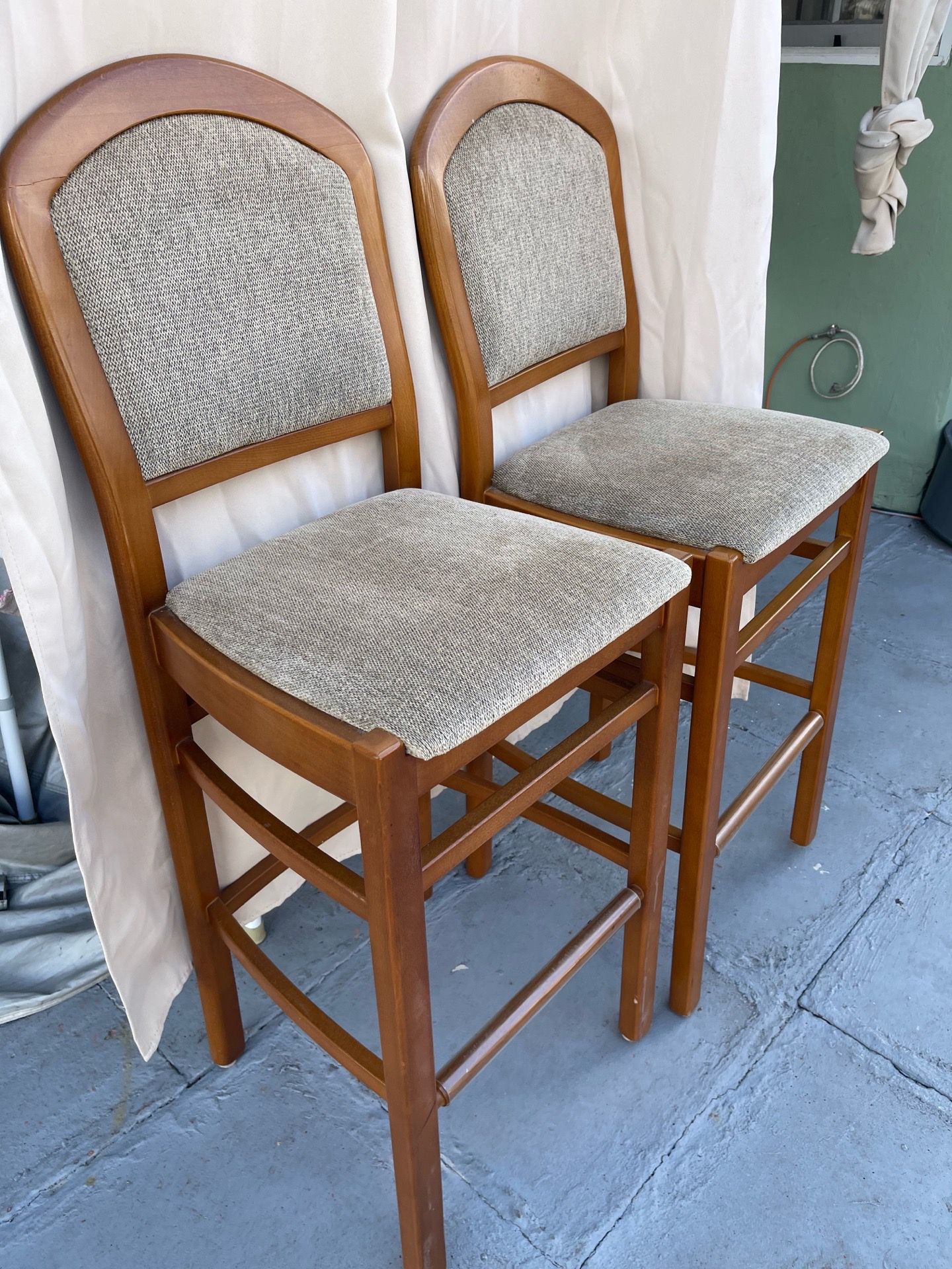 Pair of Lowenstein Wooden Bar Stools in Good Condition (29”H to seat) $30 Both Firm on Price