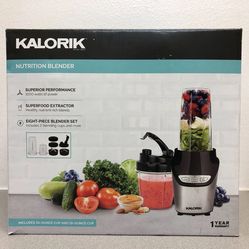 Kalorik 8-Piece Nutrition Blender Set, Black
