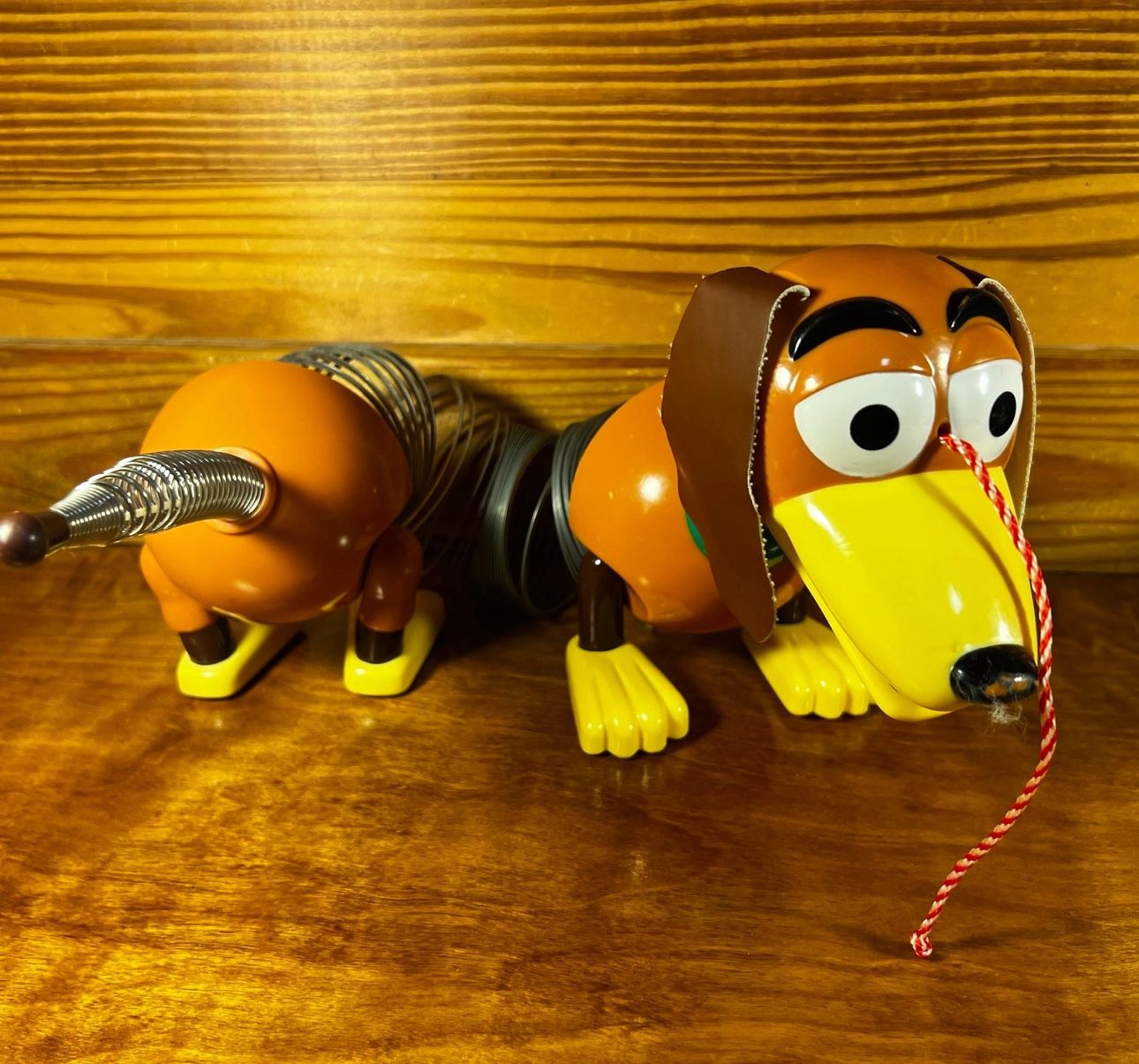 Disney Store Toy Story Talking Rolling Slink Dog Metal Slinky Pull-Along Toy