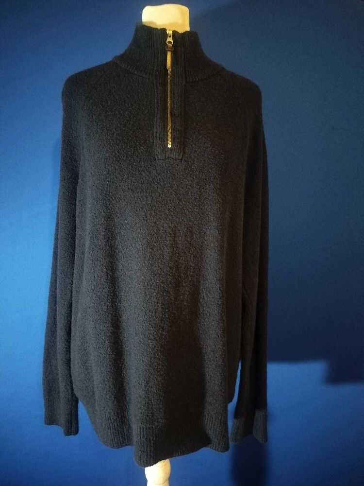 Banana Republic Dark Blue Half Zip Sweater (Size L)