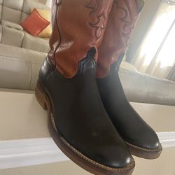 Leather, cowboy boots