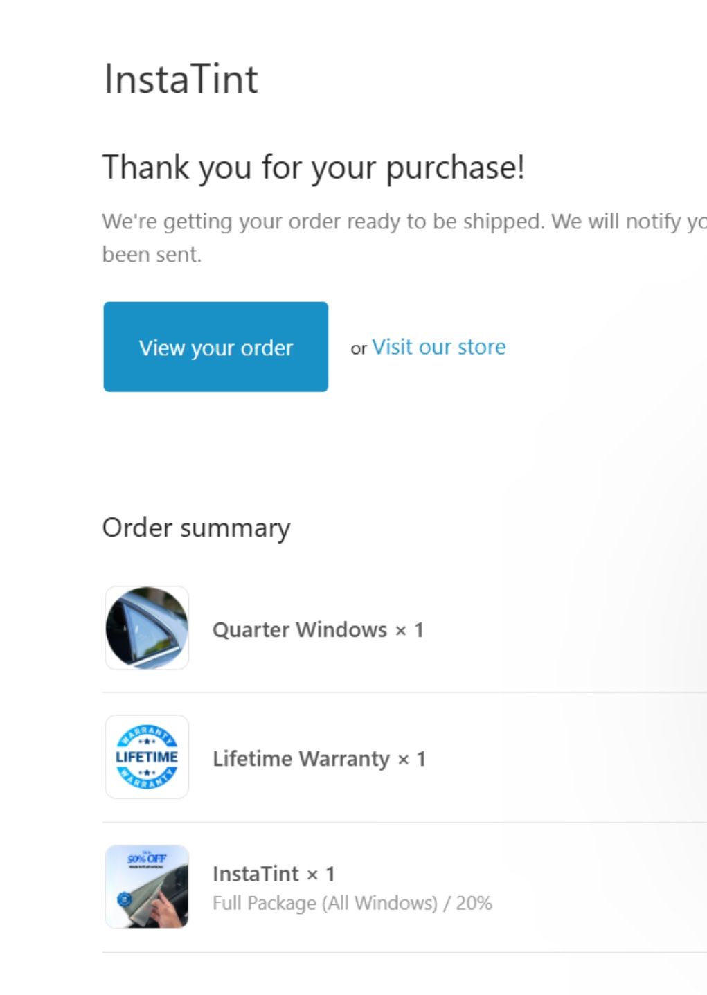 Instatint For 2018 Tesla Model 3