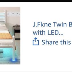 White Twin Size Bedframe Brand New