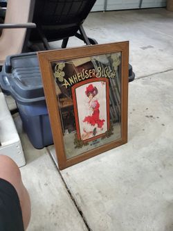 Vintage Bar Or Man Cave Anheuser-Busch Mirror