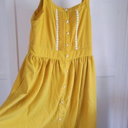 Womens Yellow Dress