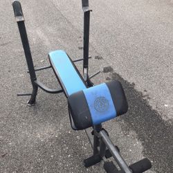 Golds Gym Weight Bench With Leg Extension And Preacher Curl