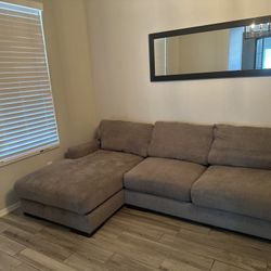Gray Sectional Couch with Chaise